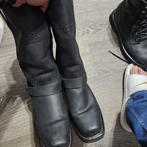 Harley-Davidson Black Leather Engineer Motorcycle Boots